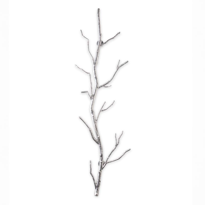 Recycled Metal Branch Wall Rack, 5' - Silver